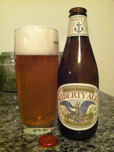 A nice glass of Liberty Ale.  This is one to enjoy.